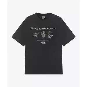 노스페이스 THE NORTH FACE NT7UR23J 화이트라벨 플라워 EX 반팔 라운드티 BLACK 287652