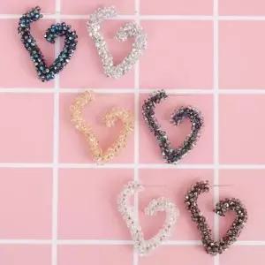 [쥬아나윤] 스와로브스키 오스트리아 스톤 하트 은침 귀걸이