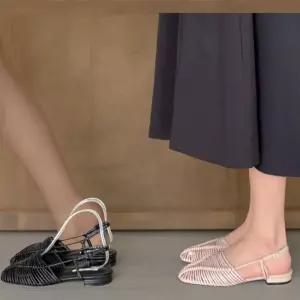 [신상오픈런]여성 독특한 스트랩 슬링백 글래디에이터 샌들 (35834236)