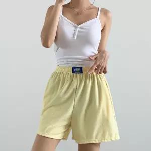 [신상오픈런]여성 여름 여행용 타월 숏팬츠 테리 와이드 면반바지 (35830241)