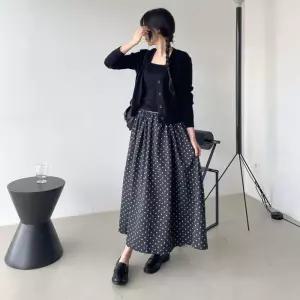 [신상오픈런]에이라인 도트스커트 발레코어 분홍치마 허리밴딩 (31707843)