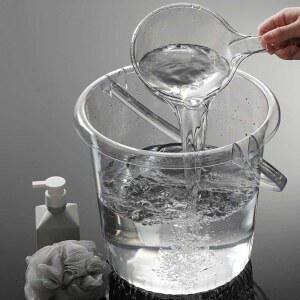 바케스 투명 양동이 휴대용 바가지 대야 투명통단품 물통 물통 바께스 뚜껑 플라스틱