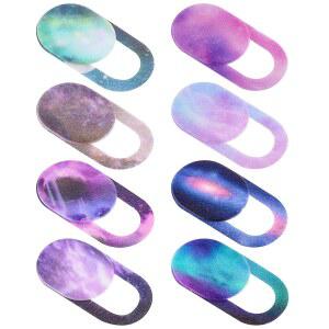 아마브로 8PCS 웹캠 커버 슬라이드, 별이 빛나는 스카이 노트북 카메라 슬라이드 휴대폰 초박형 컴퓨터 차단기 슬라이더 개인정보 보호용 PC 패드 비디오 전면 렌즈