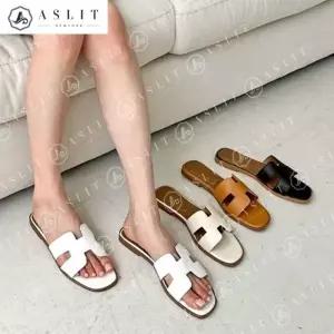 [애슬릿] 여름 데일리 캐주얼 H 스트랩 여성 슬리퍼 뮬