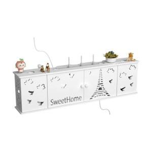 벽걸이tv선정리 셋탑박스정리함 무선 수납함 공유기 선반 셋톱박스