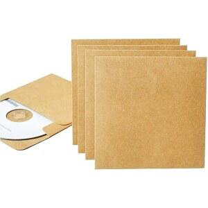 투스타오 25Pcs 레트로 브라운 크래프트 종이 CD / DVD 슬리브 & 봉투, 골판지 보관 케이스, 미디어
