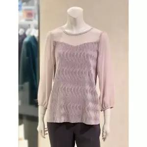 [하프클럽/] 세이브존01 시스루 주름 플리츠 블라우스(2color) TB3301