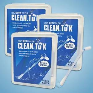 티에스 데일리 클린톡 면봉 60개입 3개 액상 면봉