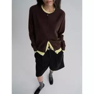 에잇세컨즈 [인플루언서 PICK] 레이어드 카디건 - 브라운 1107661