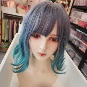 그레이 탈모 단발 통 그린 애쉬그레이 위그 항암 여성 단발머리 여자 가발