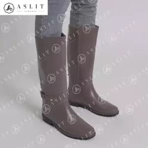 [애슬릿] 둥근 코 여름 첼시 롱 레인부츠 여성 장화