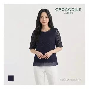[크로커다일레이디] 레이스 라운드 티셔츠CLCMTS113 1123618