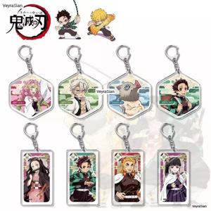 귀멸의 칼날 주 하시라 아크릴 키링 컬렉션 육각형 직사각형 렌고쿠 미츠리 탄지로