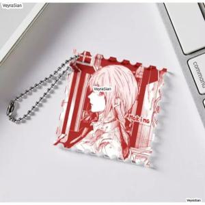 체인소맨 마키마 아크릴 키링 일러스트 가방고리 열쇠고리 55x55mm