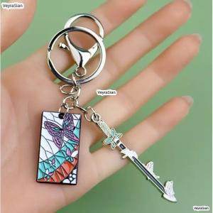 귀멸의 칼날 무한성 굿즈 시노부 키링 펜던트 일륜도 하오리 무늬 액세서리