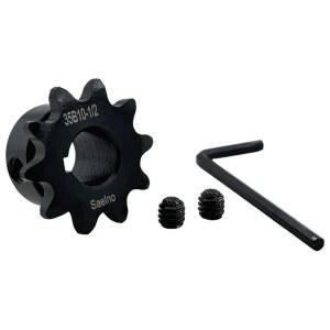 Saelno #35 롤러 체인 스프로킷 타입 B 1/2 인치 보어 10 톱니, 경화된 방부 1045 스틸 드라이브 35B10-1/2