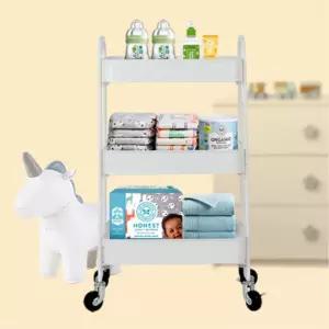 아기 기저귀 기저함 수납 트롤리 보관 주방카트 이동카트 이동식 핸드트롤리 왜건