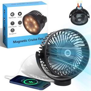 8000mAh 충전식 배터리, LED 조명, 타이머 및 전원 출력, 객실 천장과 벽에 자석으로 부착되는 마그네틱 크루즈 팬, 선박 승인 공기 순환기