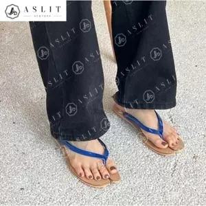 [애슬릿] 엄지 절개 포인트 기본 여성 쪼리 슬리퍼 뮬