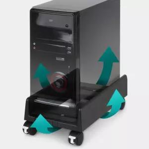 좁은 공간 PC 본체 이동식 받침대 사무실모니터받침대 모니터받침 거치대 모니터선반