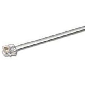 C2G 유선 모듈러 케이블, RJ12 6P6C용 전화 50피트 스트레이트 스루 핀 실버, 08115