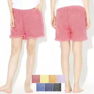 여자 여름 엠보씽 원단 밑단 주름 포인트 4부 반바지_20137075_667501