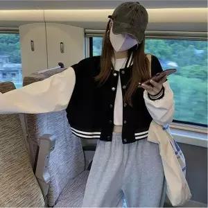 여자 크롭 스타디움 야구점퍼 배색 깔끔한 자켓 세미_20225461_667501