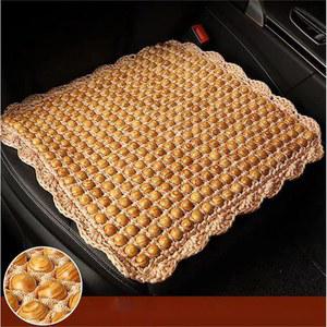 XMLINPER FOUR SEASONS 천연 커버 자동차 시원한 사무실 픽업 의자 비즈 우드 트럭 베이지 마사지 시트 스퀘어 여름 쿠션 매트 편안하고 올리브 RV 패드