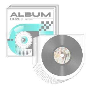 KMnop 7인치 비닐 레코드 내부 슬리브 및 외부 슬리브, 120개 정전기 방지 EP 보호(클리어)