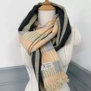 [애슬릿] 하프 체크 양면 겨울 숄 롱 빅 머플러 목도리