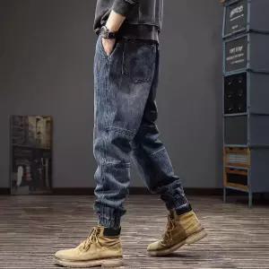 아이언하트 팬츠 남자 가을 테이퍼드 청바지 워싱 슬럽 배기 데님바지 봄가을 일자핏 조거 데님팬츠 KKE3
