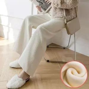 여성 두툼 윈터 퍼 안감 따뜻 골지 밴딩 팬츠 기모 바_20177196_667501