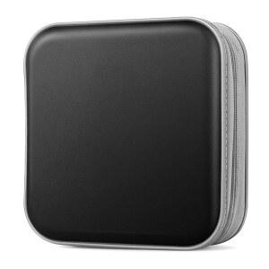 비비젠 CD 케이스, DVD 지갑 홀더, CD/DVD 케이스 40 디스크 헤비 듀티 가방 바인더 보관 책자 앨범 (블랙)