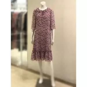 [하프클럽/] 세이브존01 프릴 플로럴 쉬폰 원피스(2color) OP4205