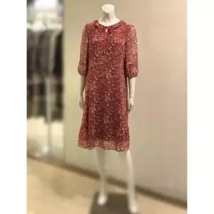 [하프클럽/] 세이브존01 프릴넥 플라워 플레어 원피스(2color) OP5232