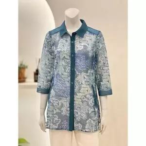 [하프클럽/] 세이브존01 프린트 펀칭 블라우스형 재킷(2color) JK5208