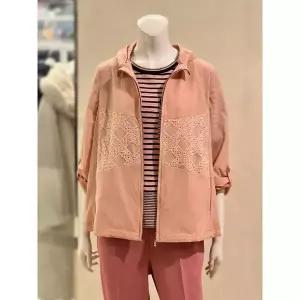 [하프클럽/] 세이브존01 레이스 배색 매쉬 점퍼(3color) JP4203