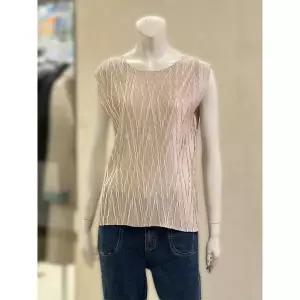 [하프클럽/] 세이브존01 패턴 플리츠 슬리브리스 블라우스(2color) BL420