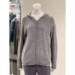 [하프클럽/] 세이브존01 울 알파카 글리터 후드 가디건(2color) KT3414