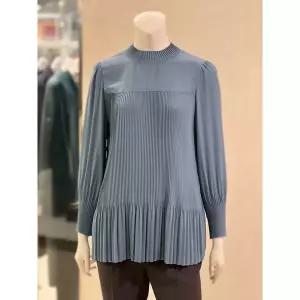 [하프클럽/] 세이브존01 반하이넥 플리츠 주름 블라우스(2color) BL2313