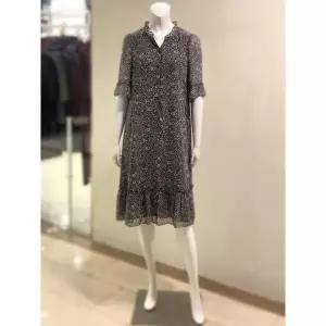 [하프클럽/] 세이브존01 플로럴 브이넥 프릴 원피스 OP2350