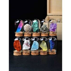 광석 장식 비스무트 천연 세트 수정 광물 크리스탈