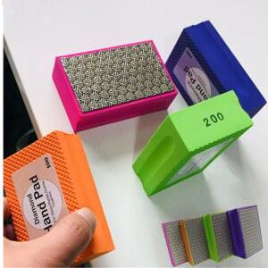 샌딩디스크 1Pc 다이아몬드 핸드 폴리싱 패드 스톤 대리석 세라믹 샌딩 디스크 타일 유리 그라인드 블록 폴리