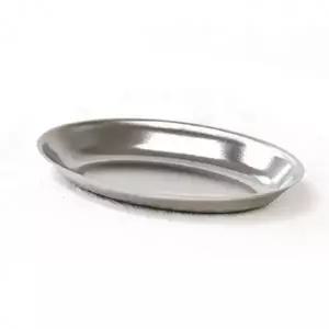 (옵션 중)스텐 접시 가정 식당 찬기 타원 앞접시 반찬 그릇 중