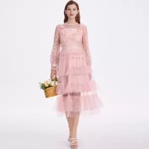 포뇨 여성 망사 레이스 로맨틱 언니 스커트 OPH1