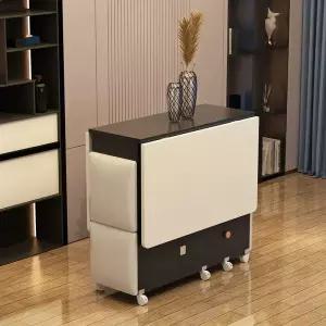 원룸 식탁테이블 키친 세트 원목 수납형 접이식 사각 불판 테이블 입식용