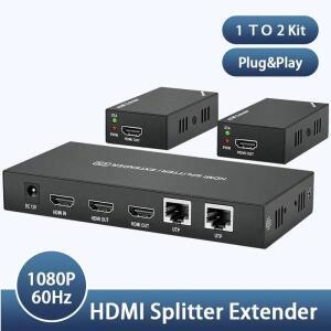 HDMI 연장 분배기 1080P 60m Cat6 RJ45 이더넷 케이블 비디오 송수신기 키트 1X2 1X4 1X7