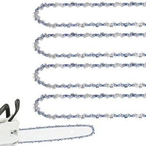 4팩 18인치 전기톱 체인 3/8인치 LP 피치 .050인치 게이지 62 드라이브 링크는 풀란, 장인, 에코, 홈라이트 등에 맞습니다