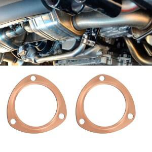2PCS 3.5인치 배기 개스킷, 헤더 개스킷 및 컬렉터 개스킷용 구리 플랜지, 자동차 시스템 부품, 액세서리 파이프 BBC/SBC(3.5인치)와 호환 가능
