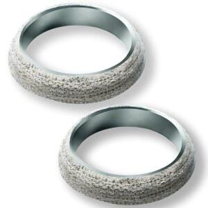 ID 2.56In/65mm 자동차 배기 매니폴드 개스킷, 2Pcs 플랜지 머플러 대부분의 2-1/2인치 OD 파이프용 흑연 커넥터 교체